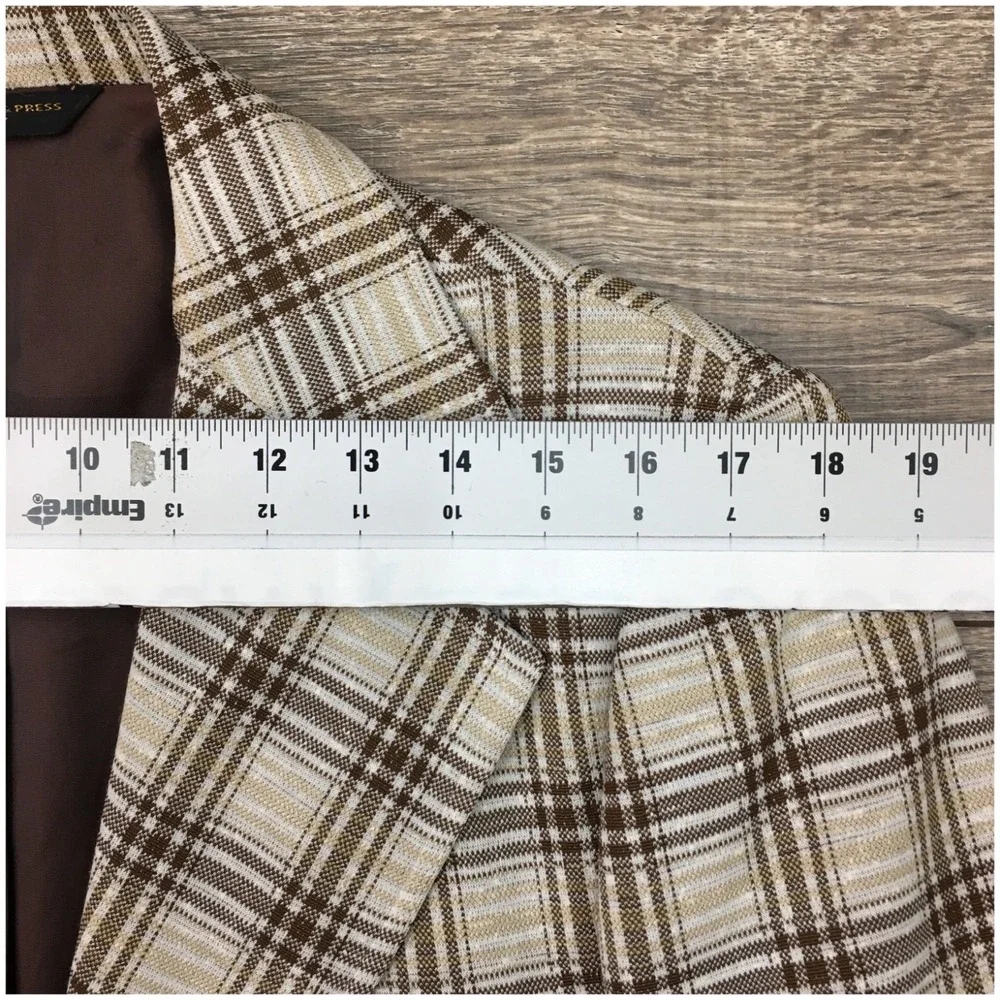 VINTAGE 70s Mens Blazer Sport Coat‎ Casual Jacket Size 40R Classic Button Suit - Picture 5 of 12